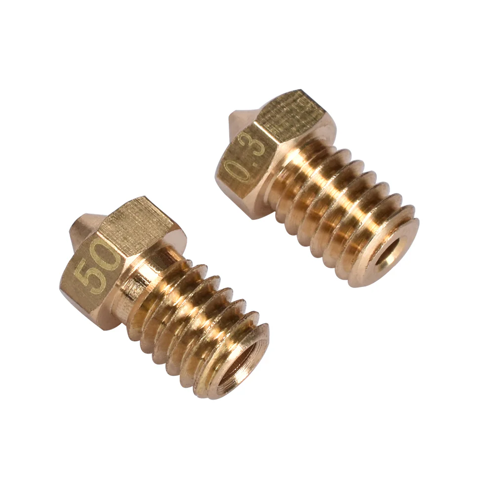 5pcs/Lot 3D printer E3D V6&V5 J-Head brass nozzle extruder nozzles 0.2/0.3/0.4/0.5/0.6/0.8/1.0 mm For 1.75/3.0mm supplies - Image 3