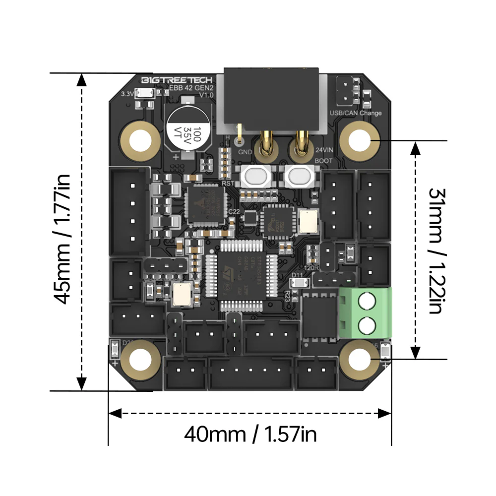 BIGTREETECH EBB 36/42 Can Bus & Gen2 for Connecting Klipper Expansion Device Support PT1000 - Image 31