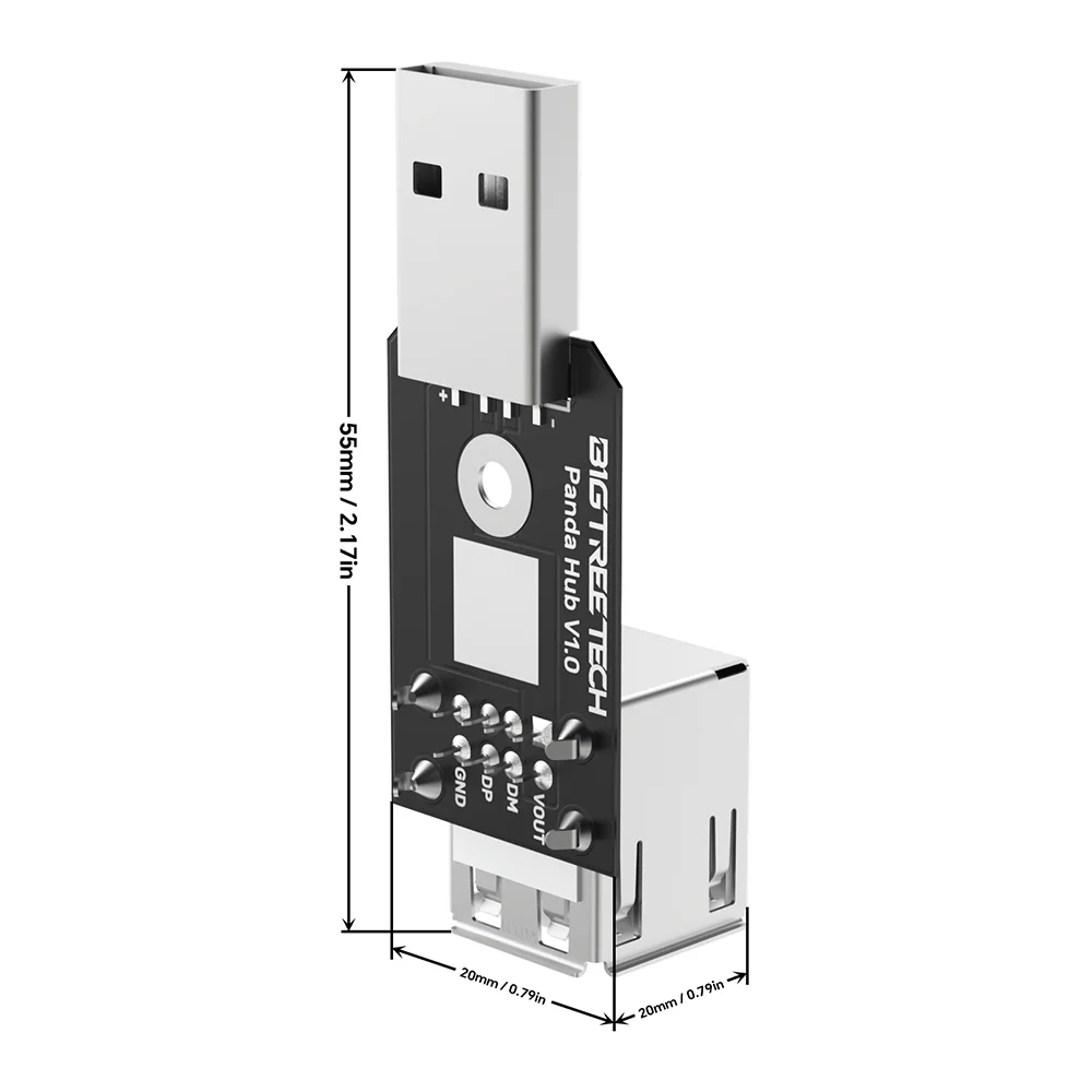BIGTREETECH Panda Hub Dual USB Adapter Shield the Original USB Port on Bambu Lab P1S/P1P Printers - Image 8