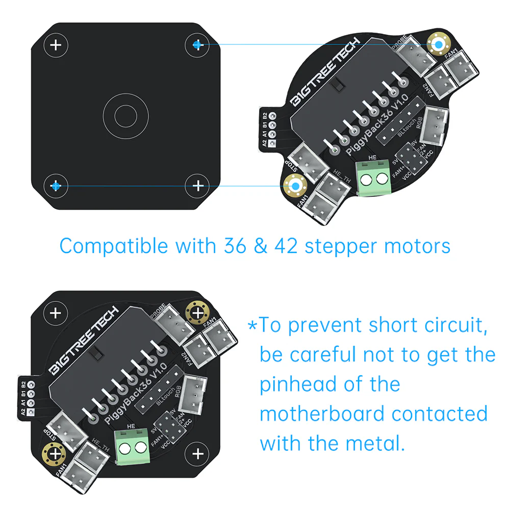 BIGTREETECH Piggyback36 Tool Board for 36/42 stepper motors - Image 7