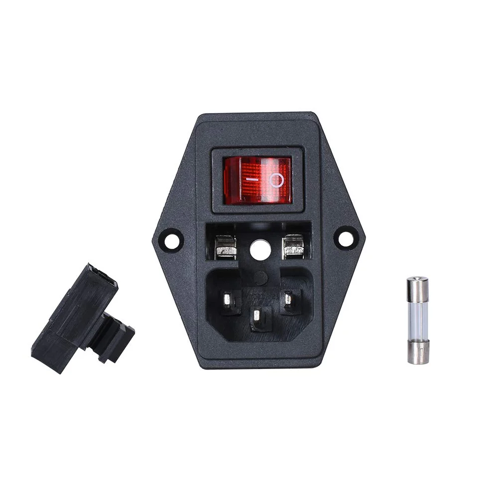 BIQU 15A 250V Rocker Switch Power Socket Inlet Module Plug 5A Fuse Switch with 5Pcs 16-14 AWG Wiring 3 Pin IEC320 C14 - Image 13