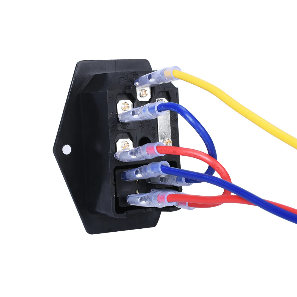 BIQU 15A 250V Rocker Switch Power Socket Inlet Module Plug 5A Fuse Switch with 5Pcs 16-14 AWG Wiring 3 Pin IEC320 C14 - Image 5