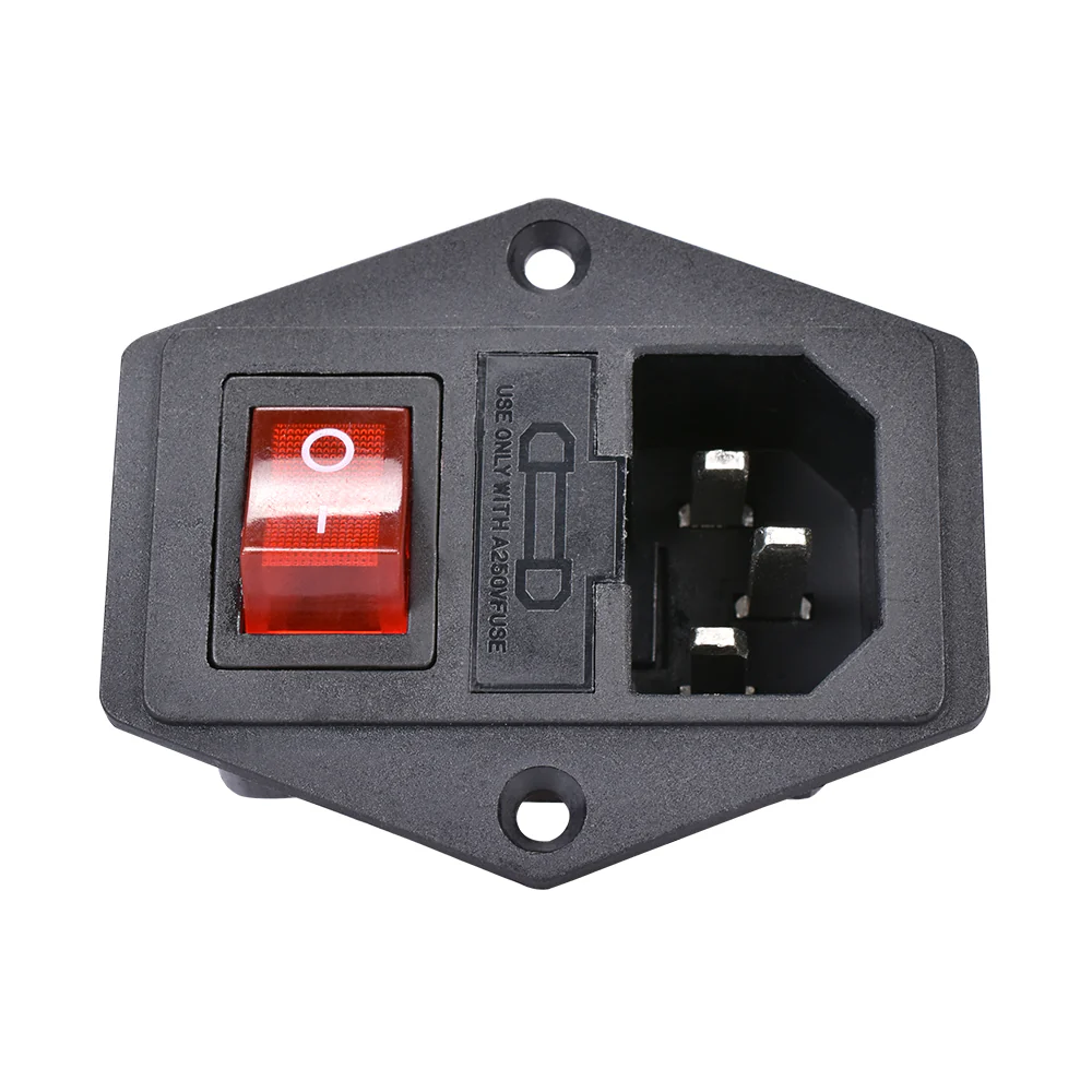 BIQU 15A 250V Rocker Switch Power Socket Inlet Module Plug 5A Fuse Switch with 5Pcs 16-14 AWG Wiring 3 Pin IEC320 C14 - Image 8
