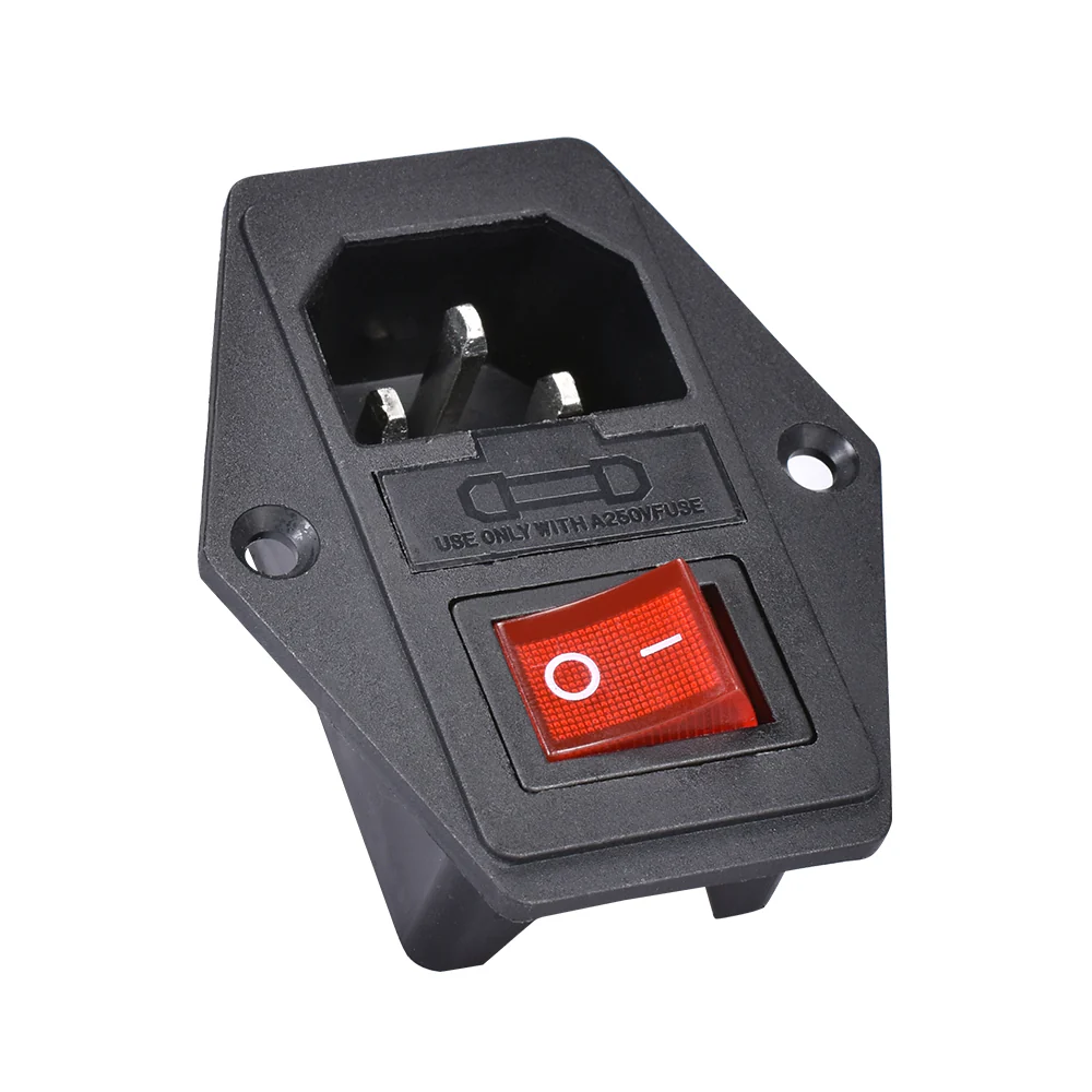 BIQU 15A 250V Rocker Switch Power Socket Inlet Module Plug 5A Fuse Switch with 5Pcs 16-14 AWG Wiring 3 Pin IEC320 C14 - Image 9