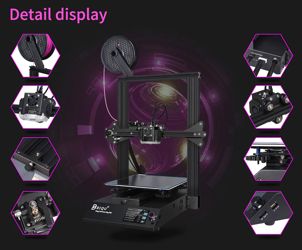 BIQU B1 3D Printer TFT35 B1 V3.0 Dual Operation System FDM 3D printer - Image 6