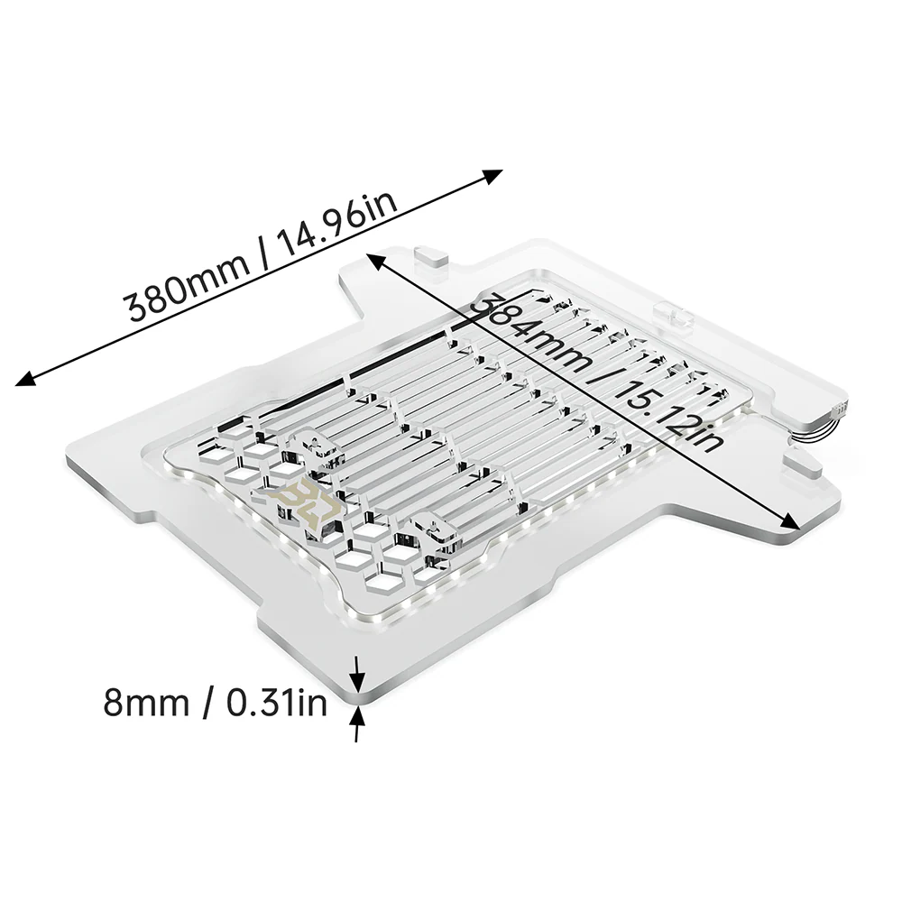 BIQU Panda Aura Smart RGB Lighting Panel with Remote Control and Customizable Status Display for A1 Series - Image 4
