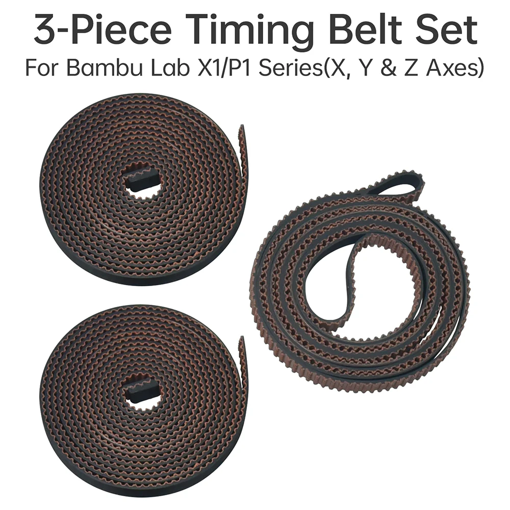 BIQU Panda Belt Long-Lasting Anti-Aging XYZ Belt Set with Tools – Easy Replacement for Bambu Lab P1 & X1 Series - Image 3