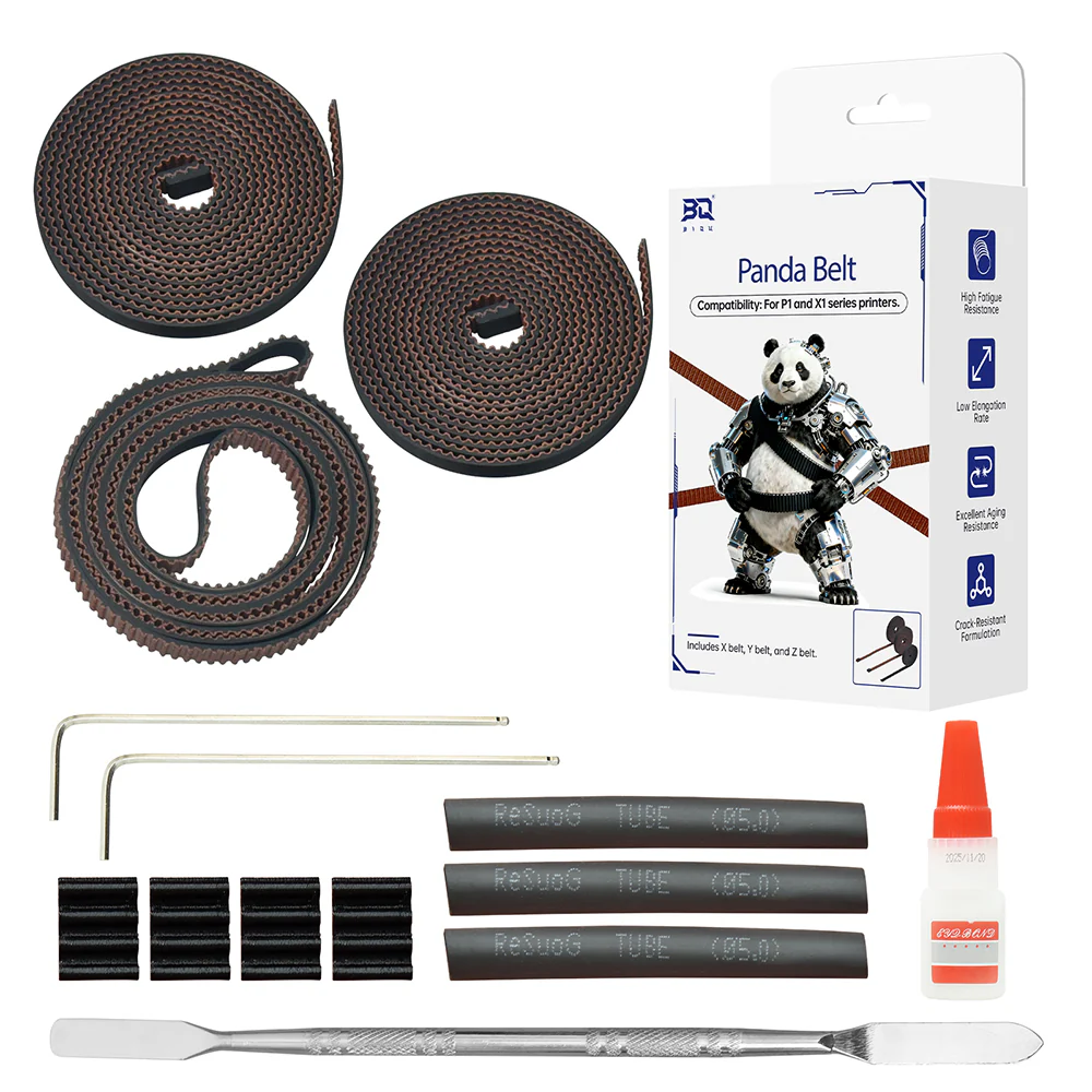 BIQU Panda Belt Long-Lasting Anti-Aging XYZ Belt Set with Tools – Easy Replacement for Bambu Lab P1 & X1 Series - Image 6