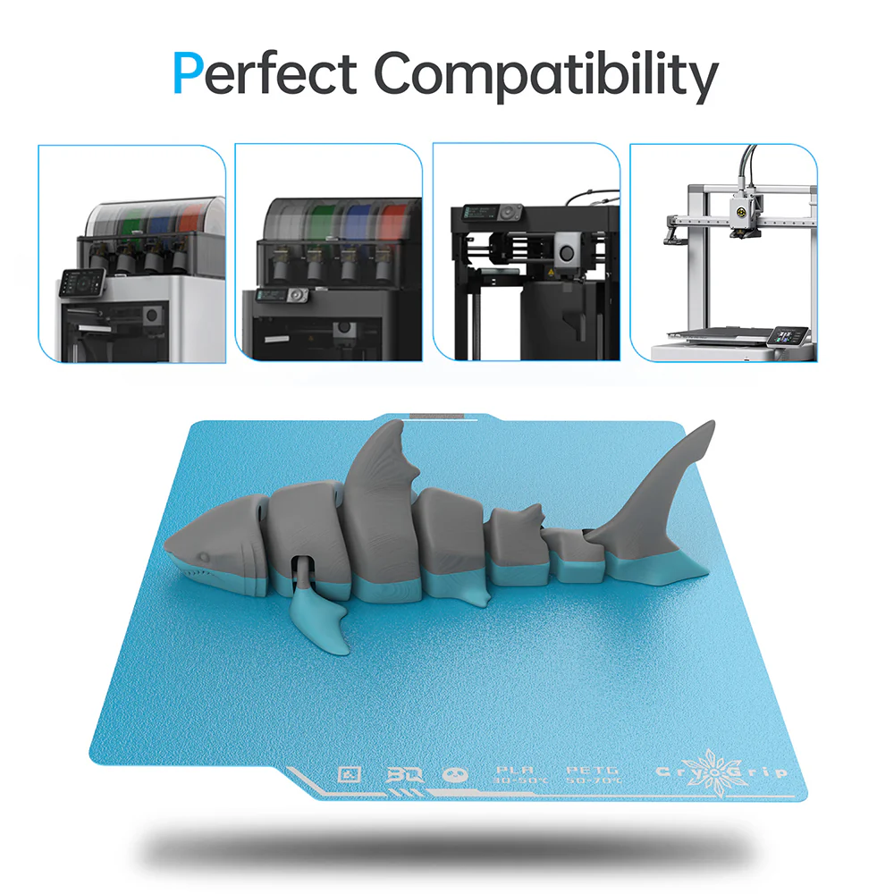 BIQU Panda BuildPlate CryoGrip Pro for Bambu X1/P1/P2/A1/A1 mini/H2D/H2S/H2C Printers - Double-Sided 7-Layer Composite with High Magnetic Spring Steel, Low Energy Printing - Image 7