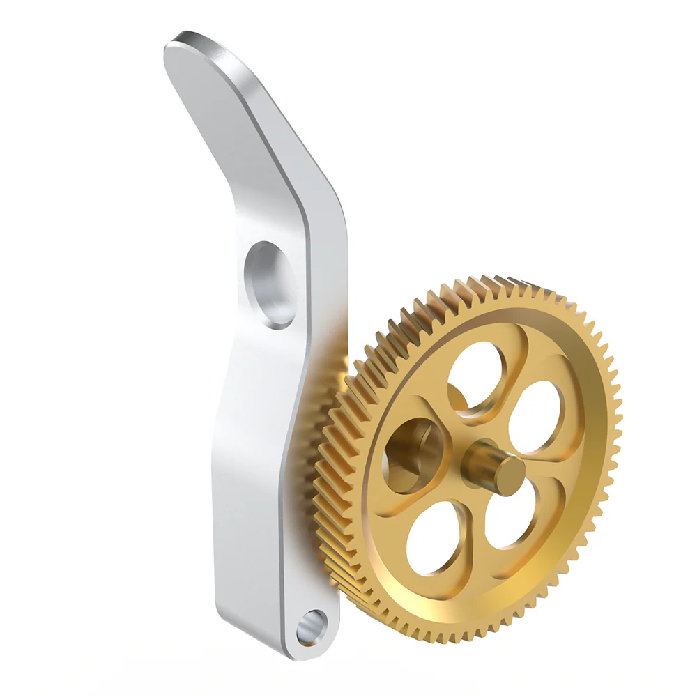 BIQU Panda Claw Extruder Gear Set for Bambu X1/P1/A1 Series - Golden Nano-Coated Hardened Steel Gear with Aluminum CNC Support - Image 6