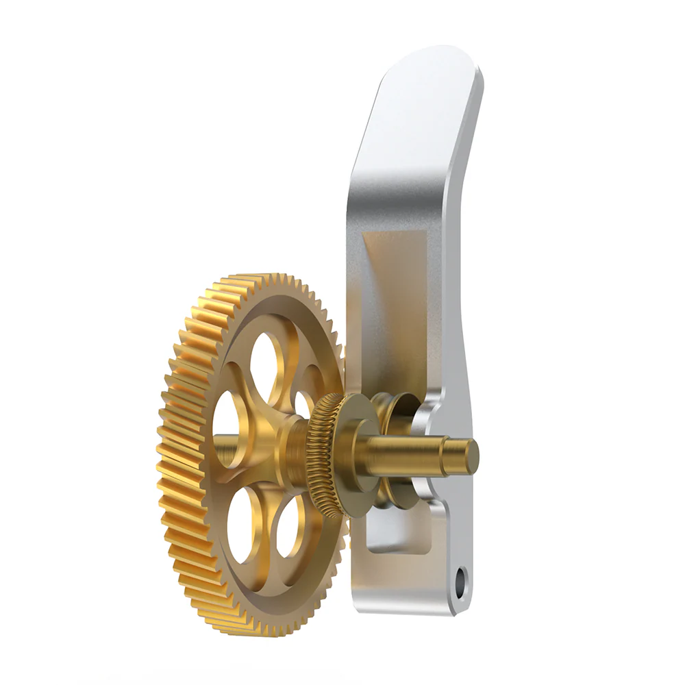 BIQU Panda Claw Extruder Gear Set for Bambu X1/P1/A1 Series - Golden Nano-Coated Hardened Steel Gear with Aluminum CNC Support - Image 9