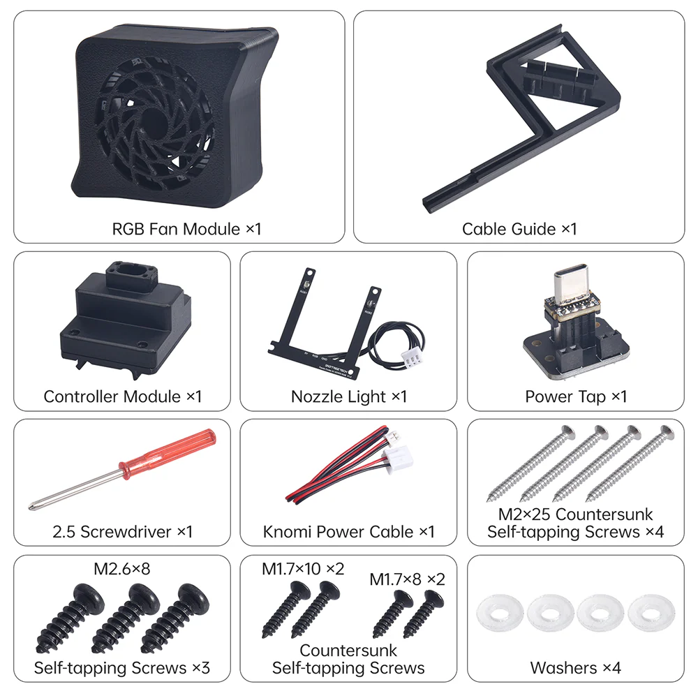BIQU Panda Cooler A1 Smart Cooling Fan with ESP32 Chip WebUI Control and RGB Lighting - Image 7