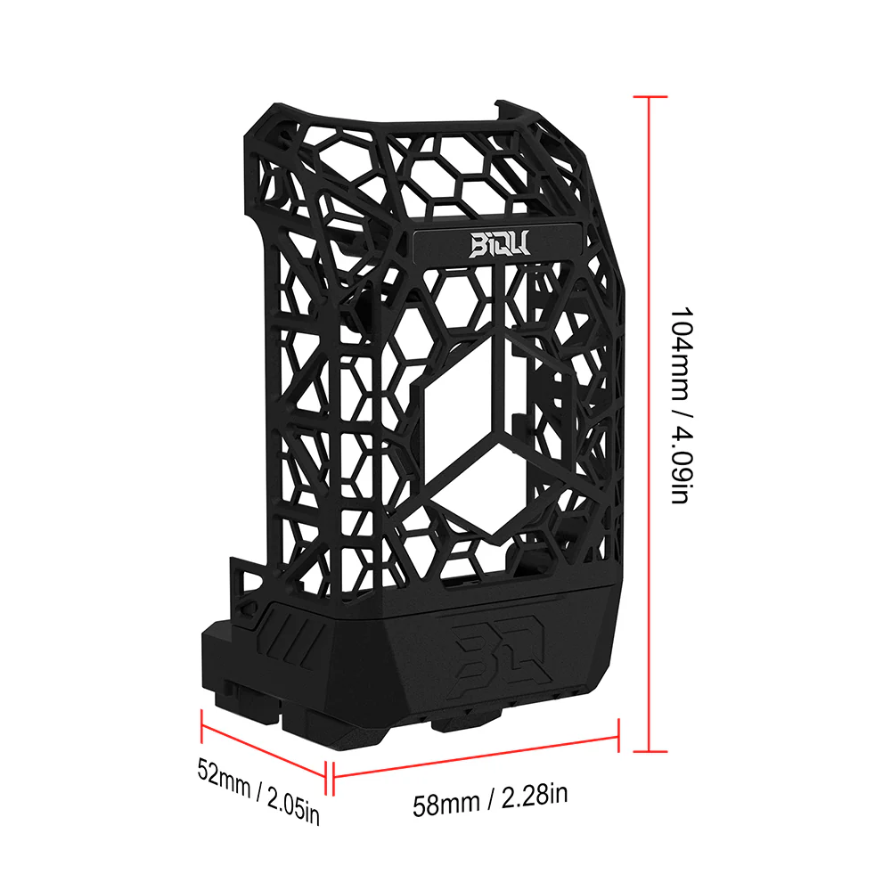 BIQU Panda Jetpack Lightweight Hollow Design Bambu Extruder Front Cover Integrated with Panda Jet Cooling Fan Duct for Bambu Lab P1/X1 - Image 6