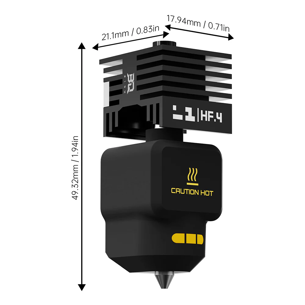 BIQU Panda Juicer Hotend High Flow with 0.4/0.6/0.8mm Hardened Steel Nozzle for Bambu Lab A1/A1 mini/H2D - Image 22