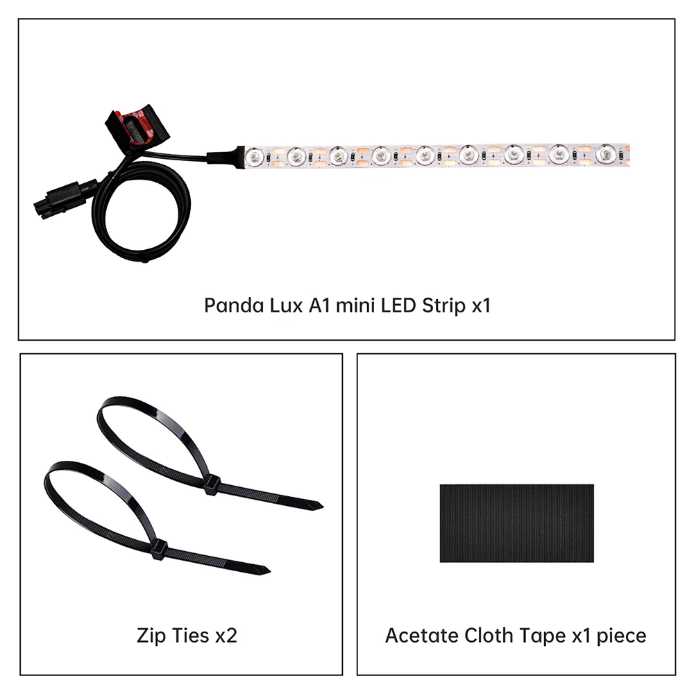 BIQU Panda Lux LED Upgrade Kit Illuminate the Print Area with Simple Mounting for Bambu Lab P1/X1/A1 Series - Image 18