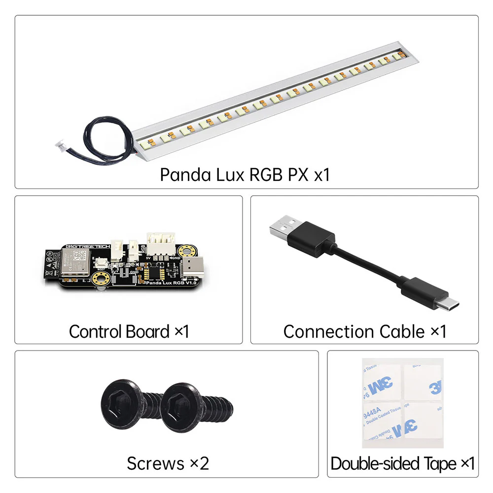 BIQU Panda Lux RGB Kit PX – ESP32 Smart Control, Magnetic Mount, High-Brightness RGBW, Printer Status Sync - Image 12