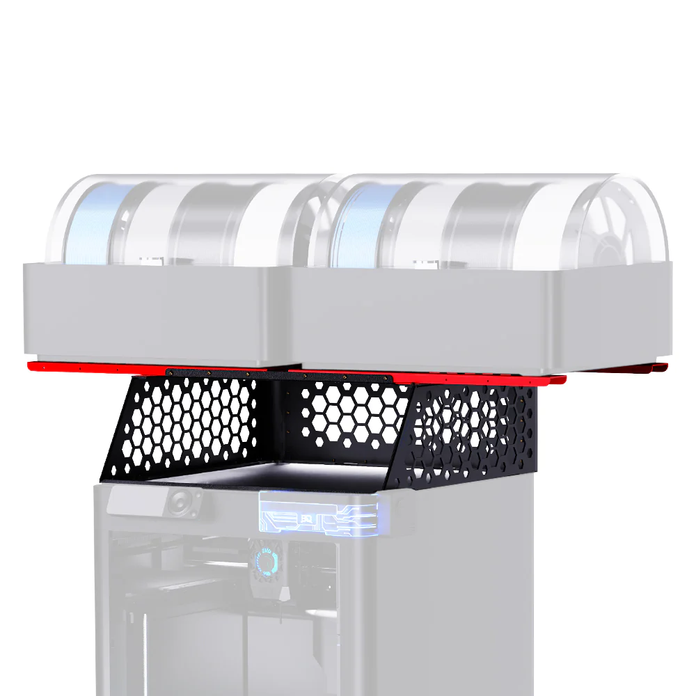BIQU Panda Perch Aluminum Mount Supports Two AMS Units with Tool Storage and Lighting Option for Bambu Lab P1/X1/H2 Series
