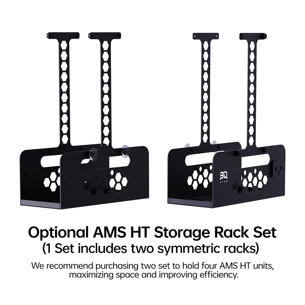 BIQU Panda Perch Aluminum Mount Supports Two AMS Units with Tool Storage and Lighting Option for Bambu Lab P1/X1/H2 Series - Image 18
