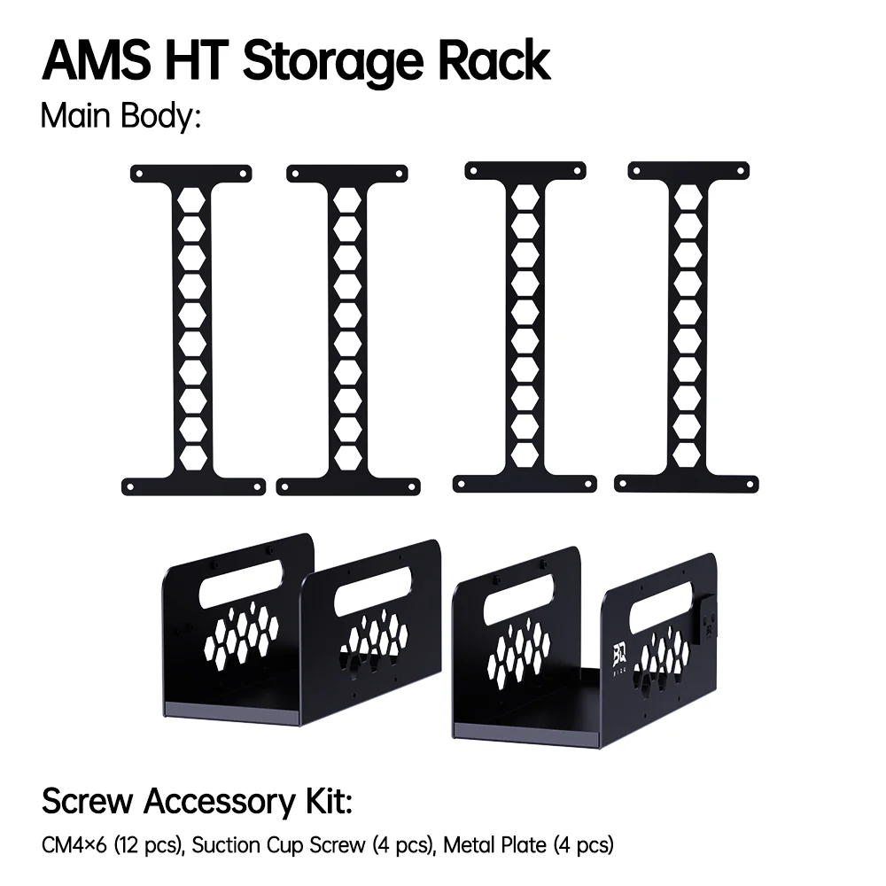 BIQU Panda Perch Aluminum Mount Supports Two AMS Units with Tool Storage and Lighting Option for Bambu Lab P1/X1/H2 Series - Image 19