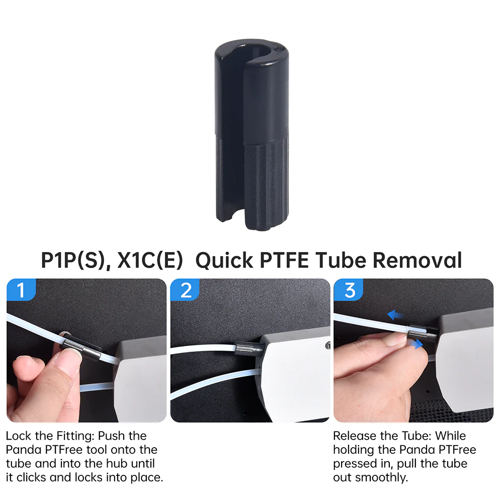 BIQU Panda PTFree Quick Release PTFE Tube Easy Removal Injection-Molded Reduces Machine Wear for A1/P1/X1 Series - Image 6