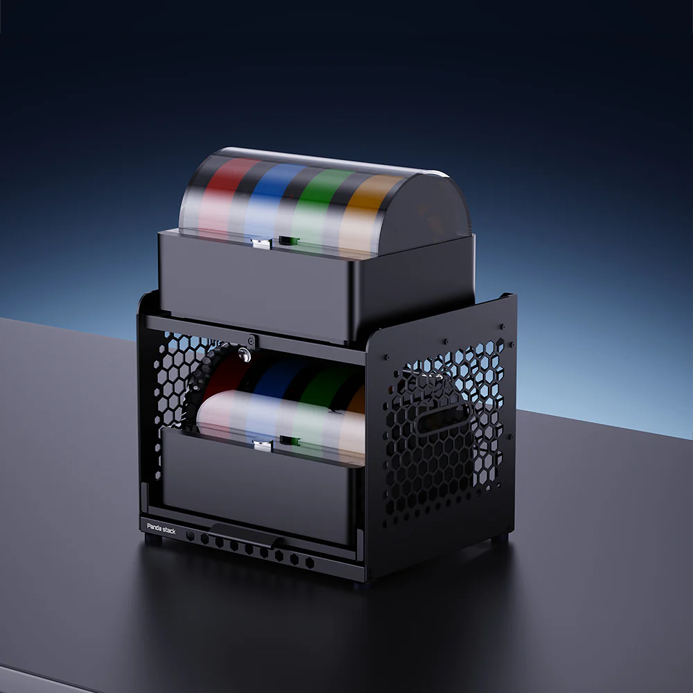 BIQU Panda Stack Aluminum Alloy Multi-Layer Rack with Dual AMS and ViViD Setup for Bambu Lab A1/A1 mini - Image 10