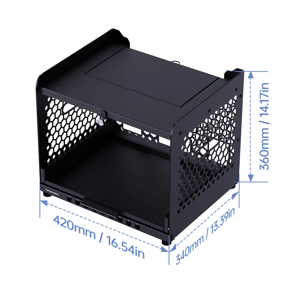 BIQU Panda Stack Aluminum Alloy Multi-Layer Rack with Dual AMS and ViViD Setup for Bambu Lab A1/A1 mini - Image 7