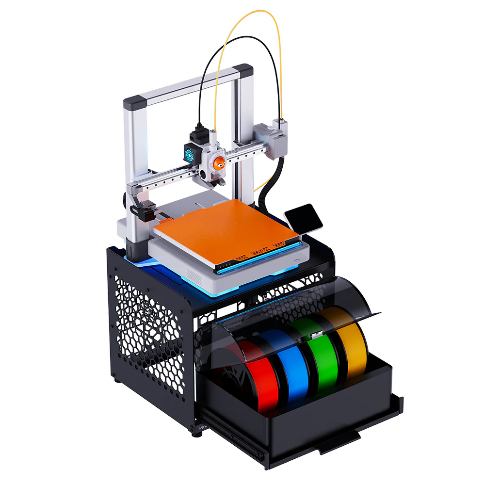 BIQU Panda Stack Aluminum Alloy Multi-Layer Rack with Dual AMS and ViViD Setup for Bambu Lab A1/A1 mini - Image 9