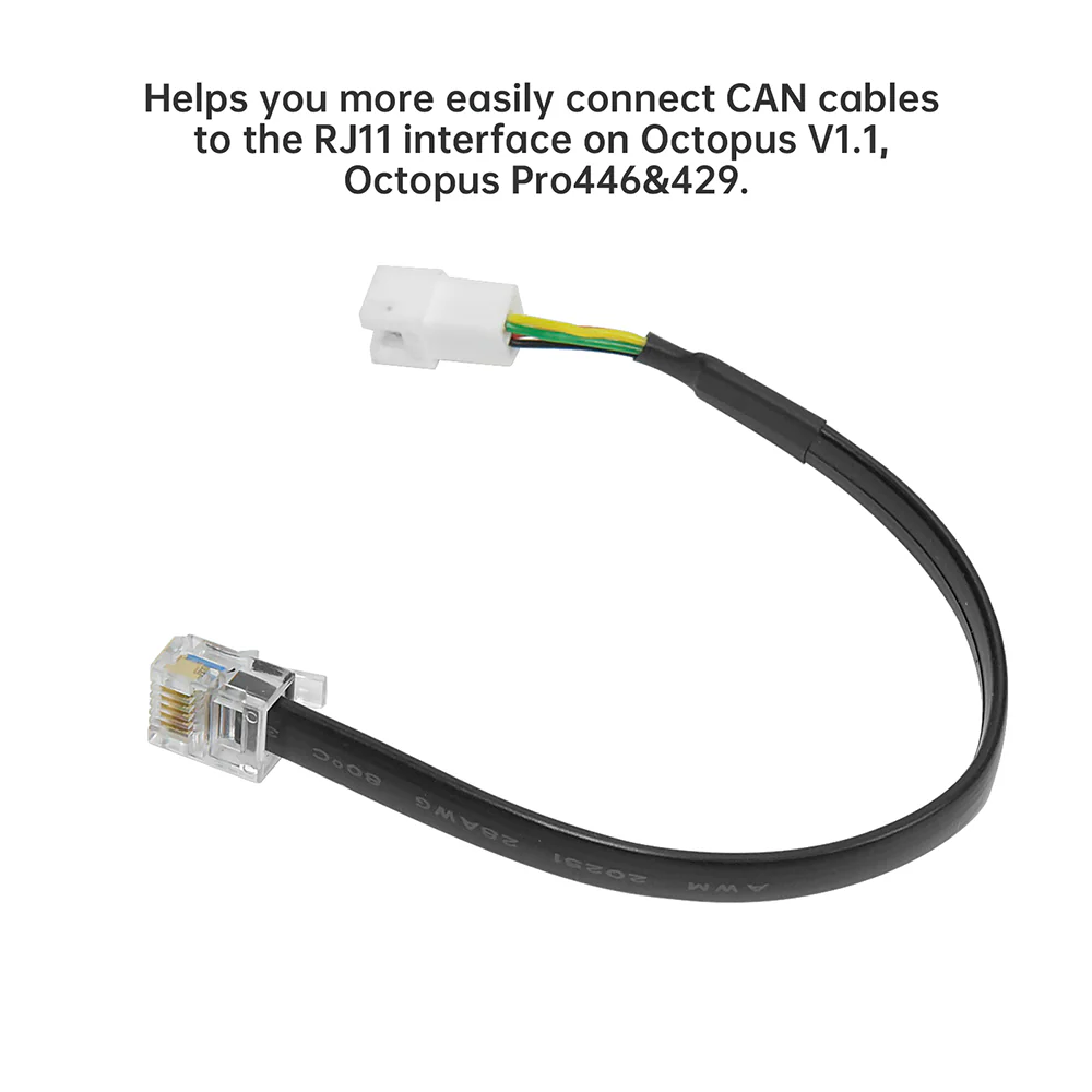 BIQU RJ11 to CAN Cable 150mm for Octopus V1.1 and Octopus Pro CAN Interface for 3D Printers - Image 3