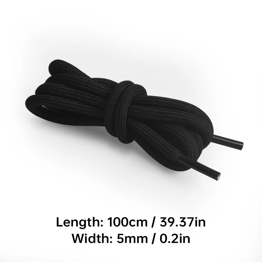 BIQU Round Shoelaces – 2 Pairs Black & 2 Pairs White  | 100cm & 140cm - Image 3