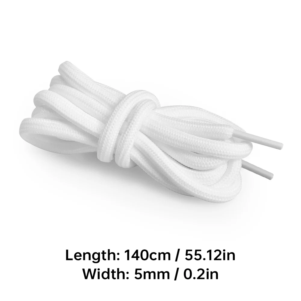 BIQU Round Shoelaces – 2 Pairs Black & 2 Pairs White  | 100cm & 140cm - Image 4
