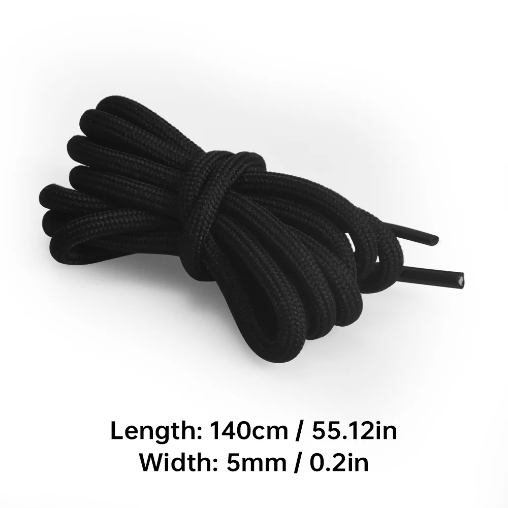 BIQU Round Shoelaces – 2 Pairs Black & 2 Pairs White  | 100cm & 140cm - Image 5