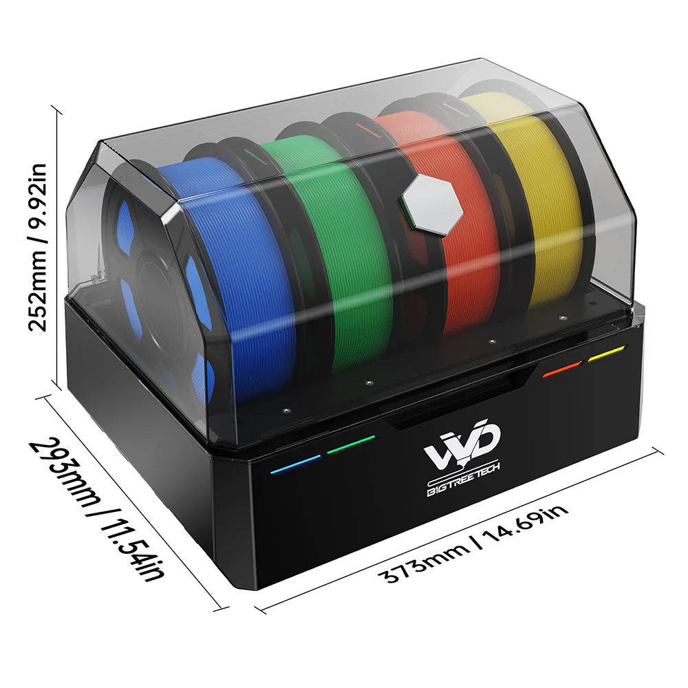 BIGTREETECH ViViD Multi-Color Filament Dryer Box for Klipper – Print While Drying, Auto Backup Feeding, RFID Smart Control, RGB Status Indicators - Image 5