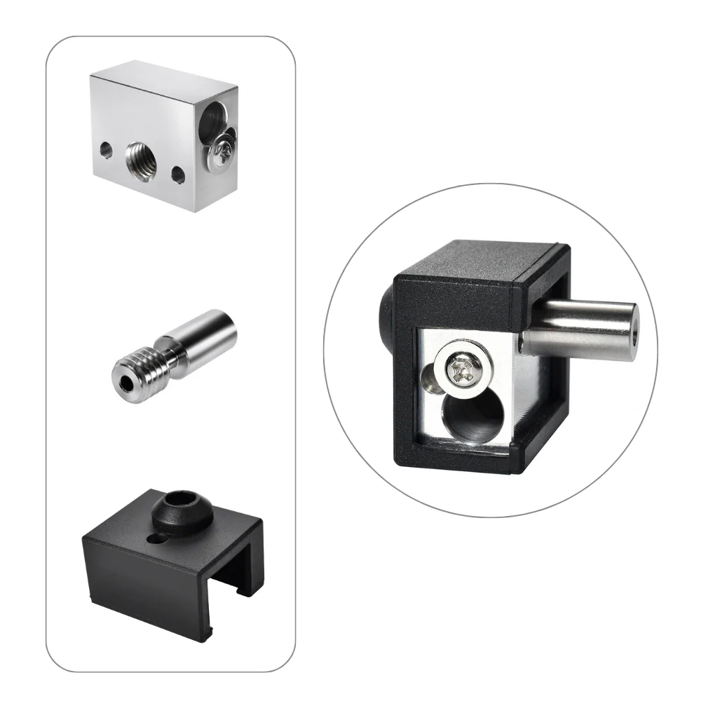 Sprite Extruder High Temperature Heater Block Kit for Creality Ender 3 S1 Pro/Ender 3 S1 with Nozzles Thermistor Cartridge Hearter for Choice - Image 2