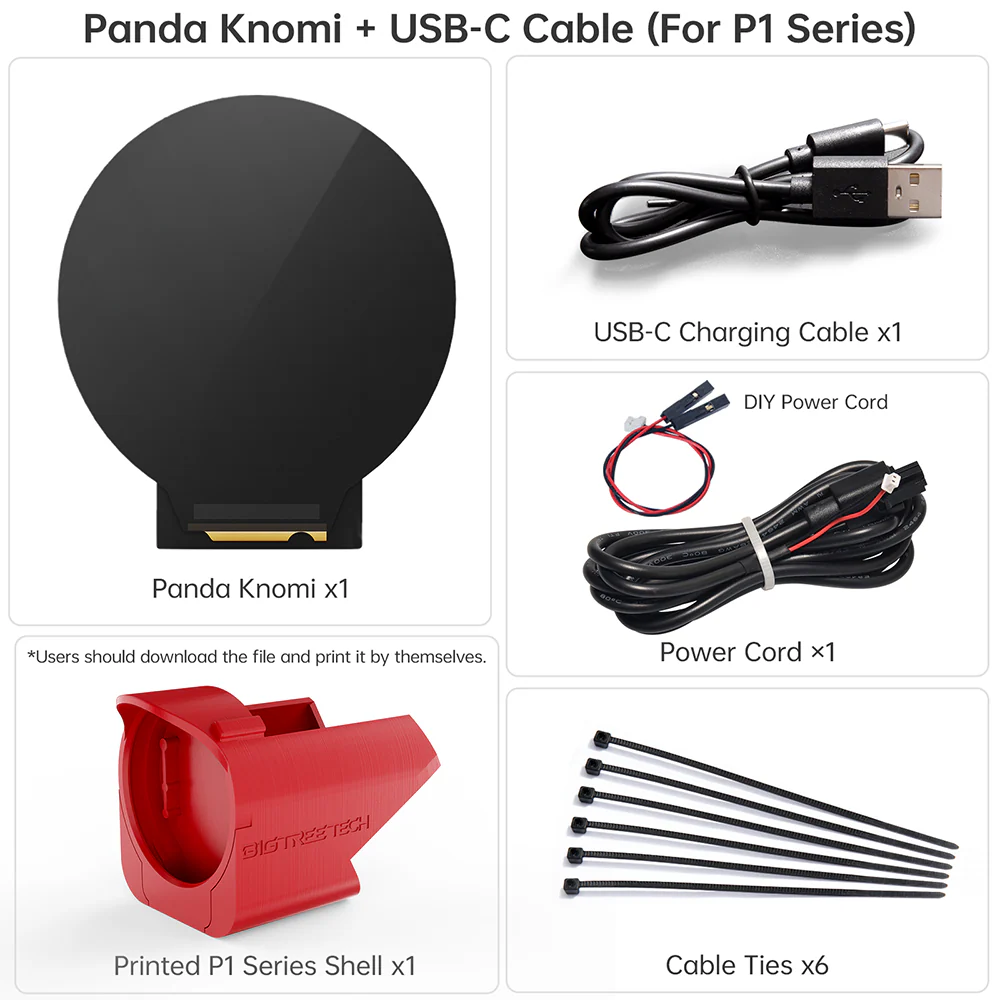 BIGTREETECH Panda Knomi Smart Display Companion for Bambulab Printers, Wireless Control & Custom GIFs - Image 15