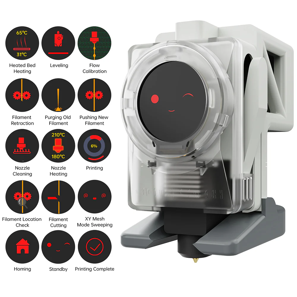 BIGTREETECH Panda Knomi Smart Display Companion for Bambulab Printers, Wireless Control & Custom GIFs - Image 7