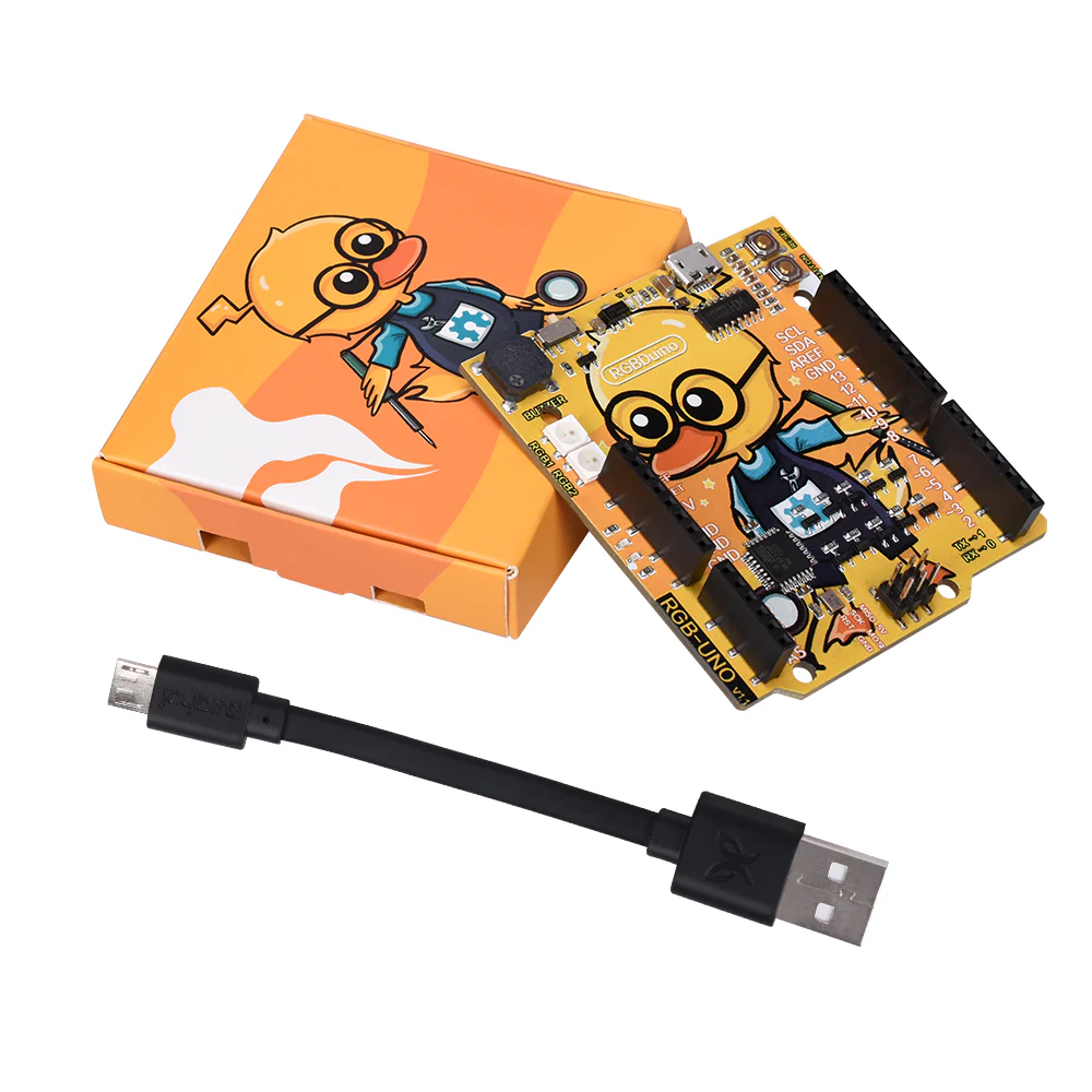 BIQU RGBDuino UNO V1.2 Jenny Greek Duck ATMEGA328P-AU Chip 16MHZ 5V Development Board VS Arduino UNO R3 Upgrade for Raspberry Pi 4 Raspberry Pi 3B - Image 4