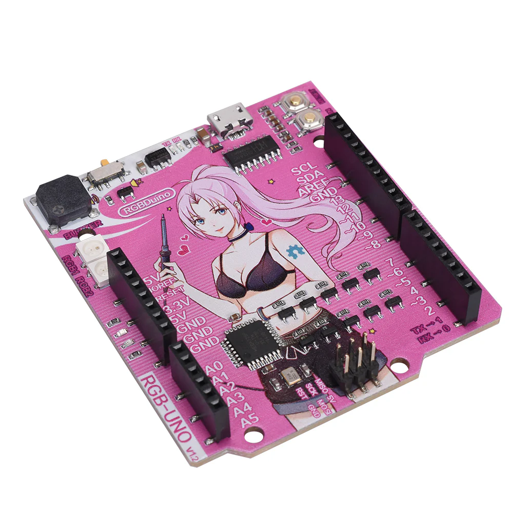 BIQU RGBDuino UNO V1.2 Jenny Greek Duck ATMEGA328P-AU Chip 16MHZ 5V Development Board VS Arduino UNO R3 Upgrade for Raspberry Pi 4 Raspberry Pi 3B - Image 8