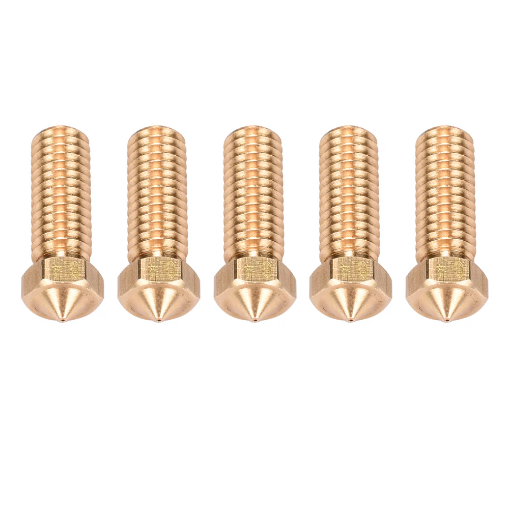 5pcs/Lot Volcano Nozzles 3D Printer All Metal Brass 3D Lengthen extruder nozzle 0.6/0.8/1.0/1.2mm For 1.75/3mm - Image 2