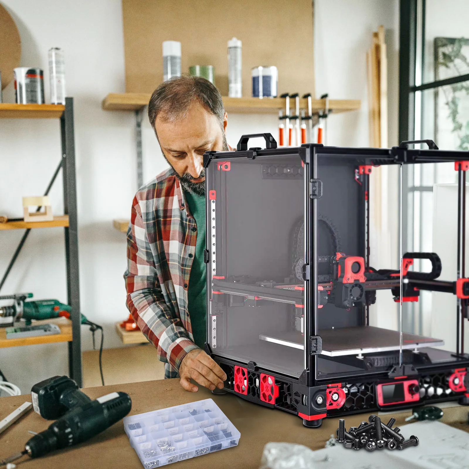 Voron 2.4 CNC Parts Kit V2.0 - DIY Kits 8 Kits Electronics Cable Fastener Heated Bed Motion Panels Frame CNC - Image 33