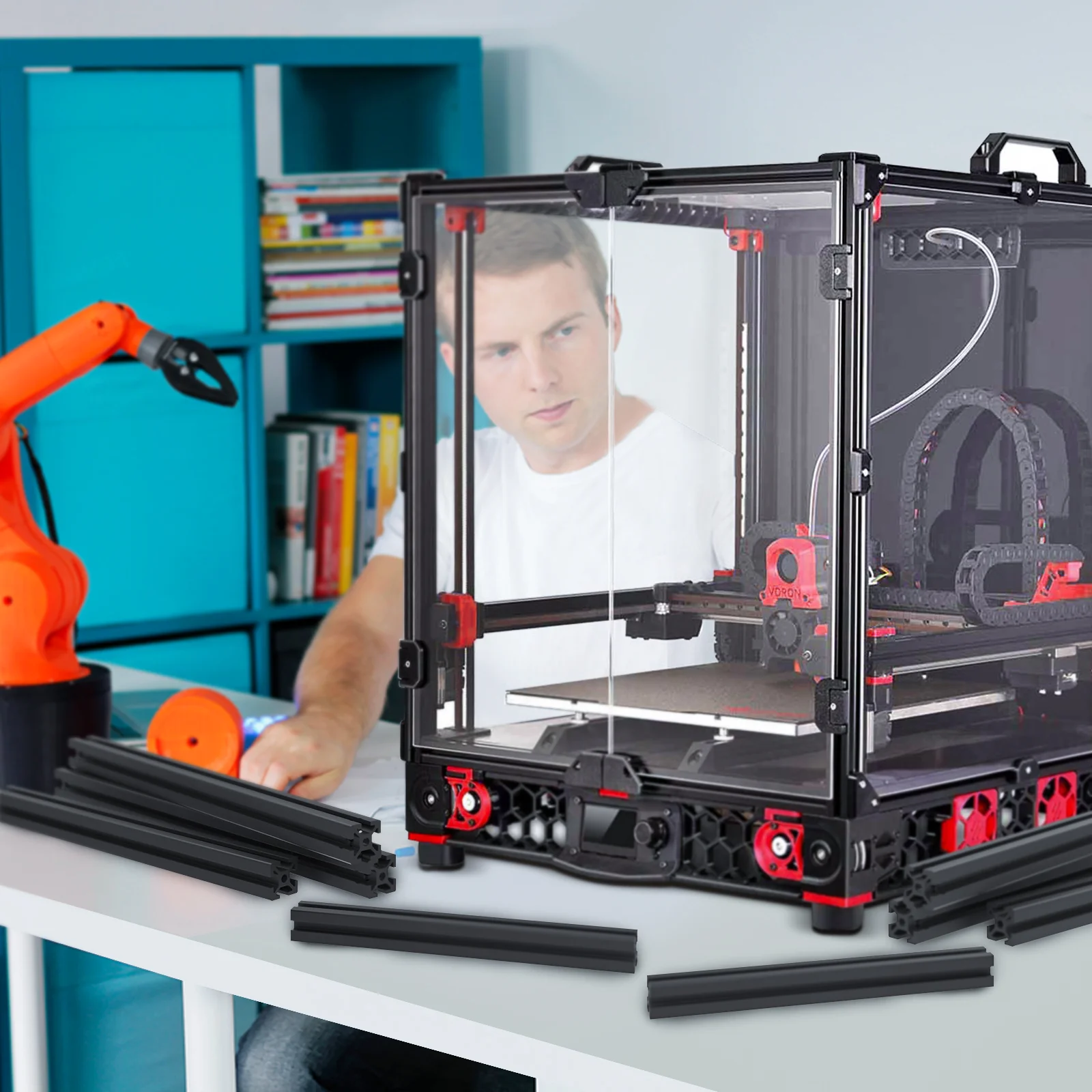 Voron 2.4 CNC Parts Kit V2.0 - DIY Kits 8 Kits Electronics Cable Fastener Heated Bed Motion Panels Frame CNC - Image 63